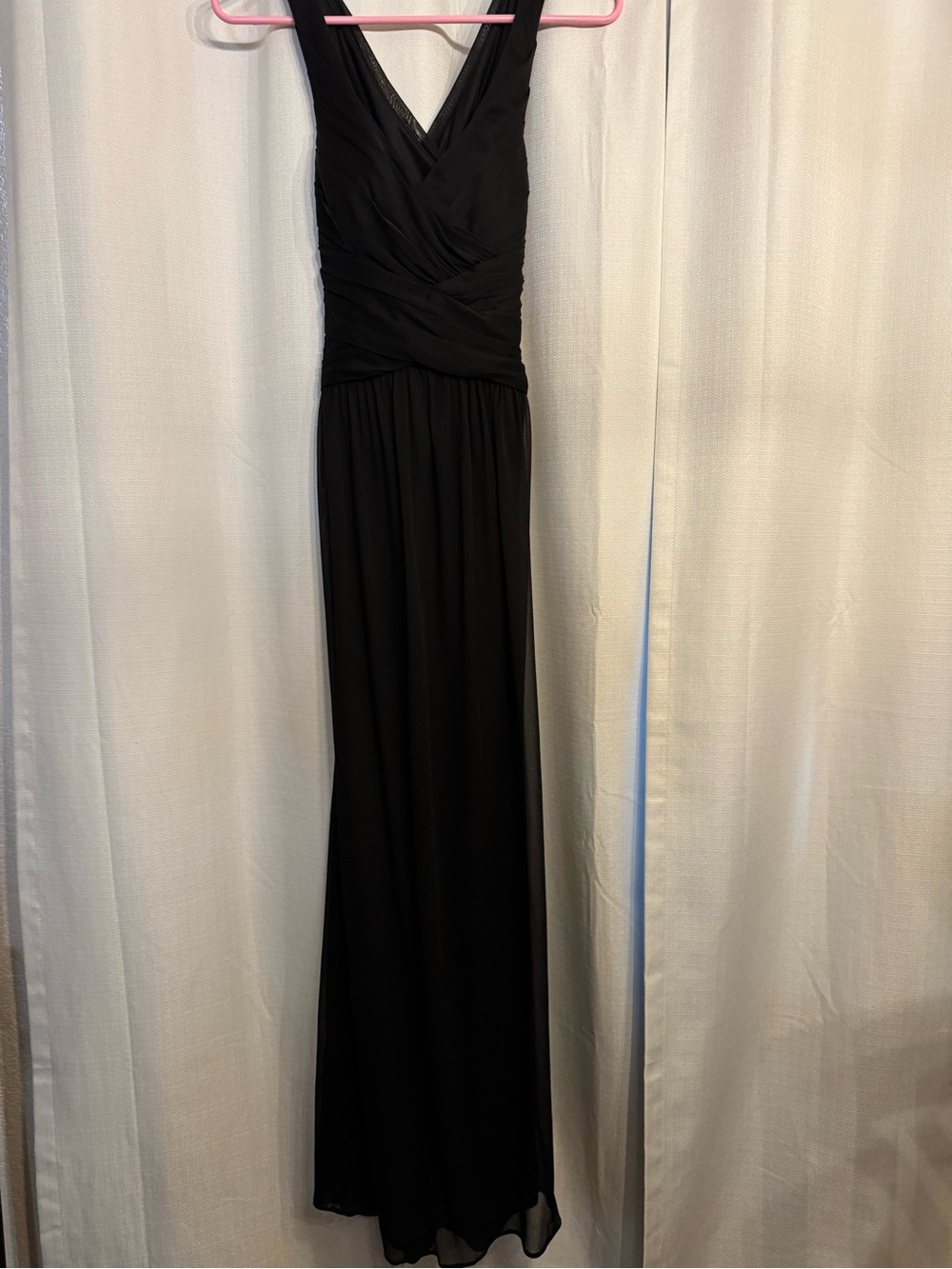 Black Sleeveless Chiffon Dress
